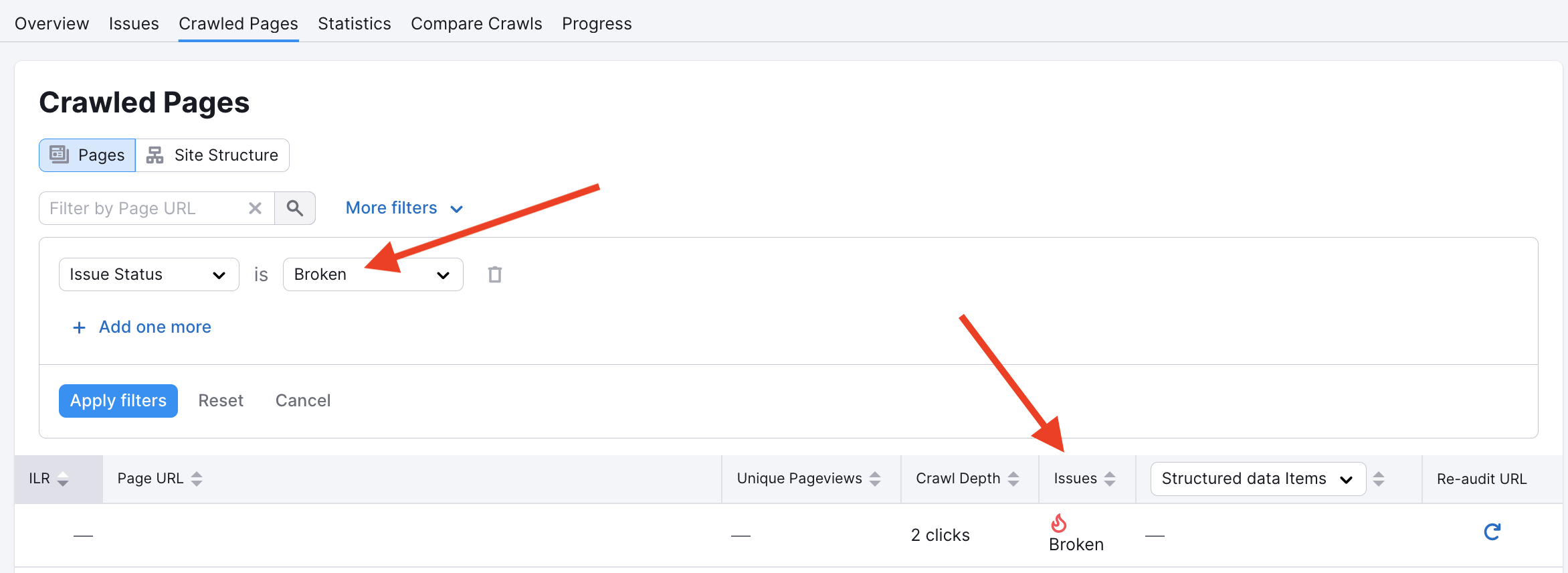 Why do working pages on my website appear as broken? image 1