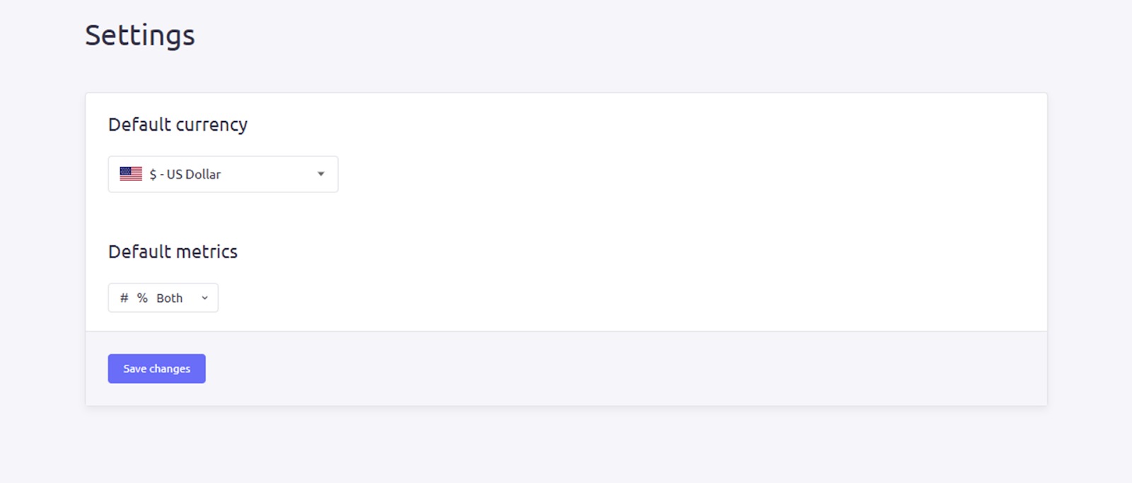 Changing currency and metric settings in AdClarity &mdash; Advertising Intelligence